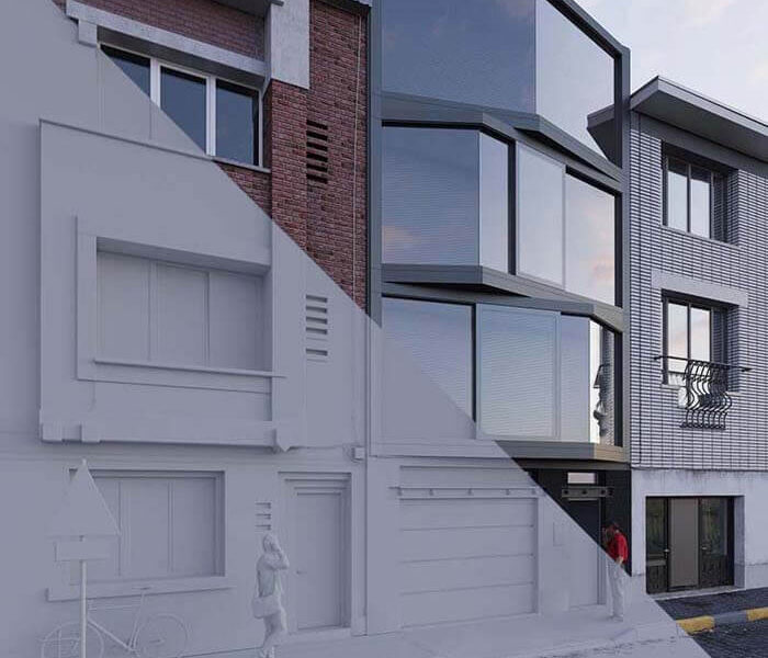 3D Außenvisualisierung Architektur Wohnimmobilien