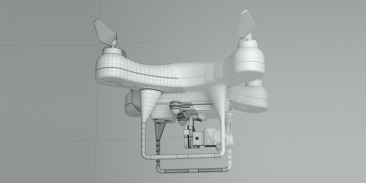 3D Modellierung Texturierung Drohne