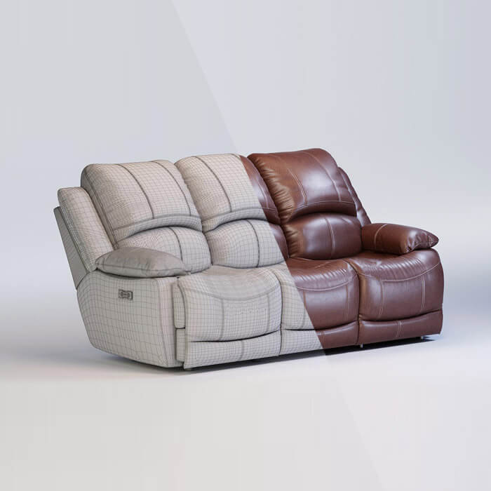 3D Sofa-sessel Visualisierung