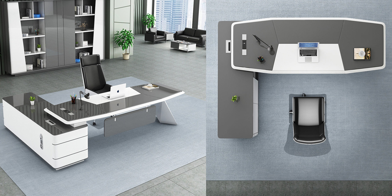 3D visualisierung Büro Schreibtisch