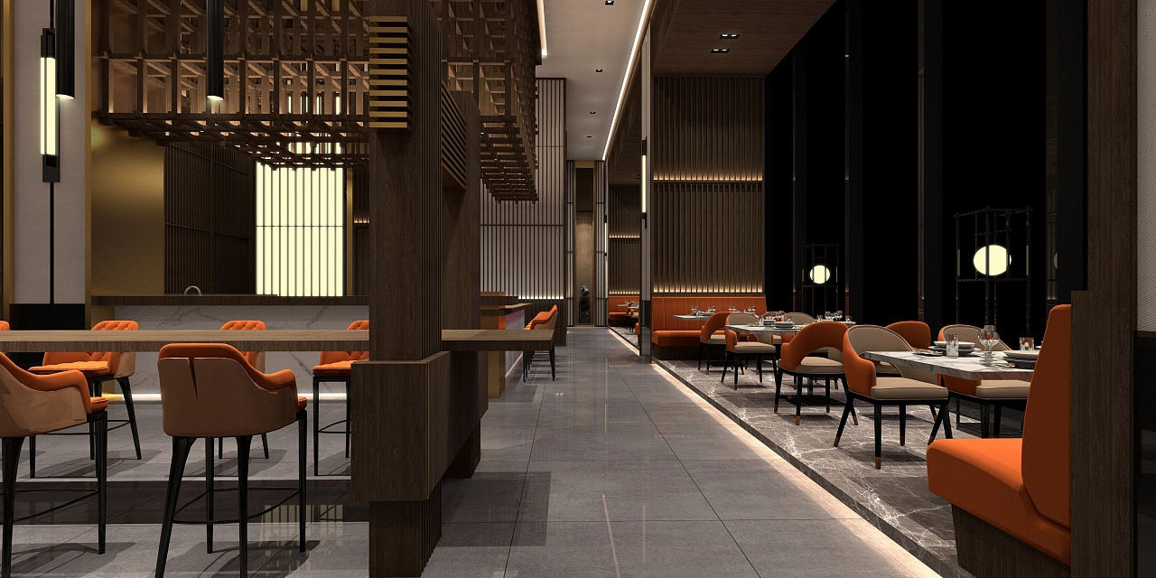 3D Visualisierung Planung Hotel Grundriss Restaurant