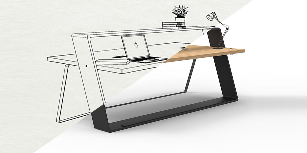 3D Visualisierung Wohnzimmer Tisch Design