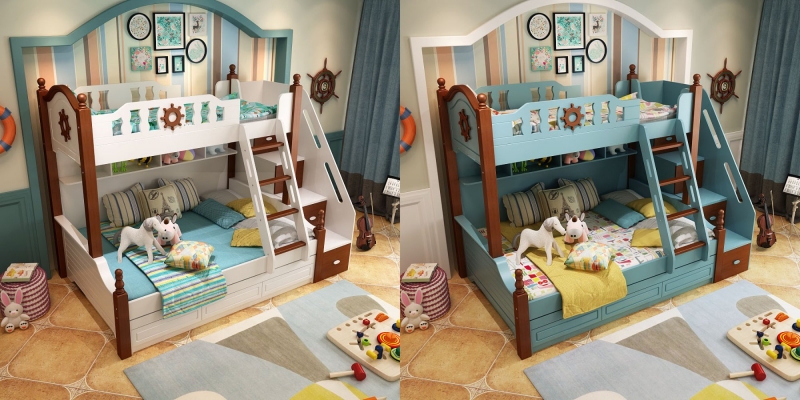 Kinderzimmer Möbel in 3D
