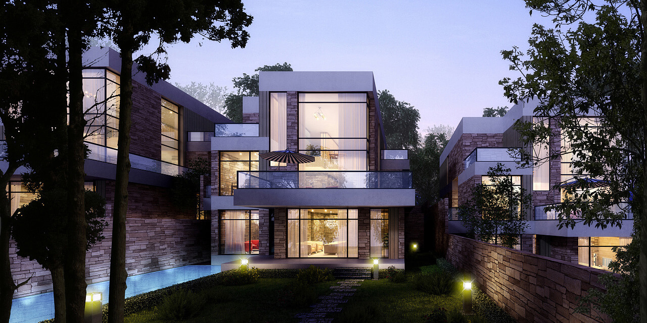 Villa 3D visualisierung